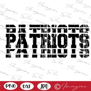 Patriots SVG Cut File, Football Clipart and Sublimation PNG Bundle for Cricut, Perfect Patriots Fan Gift