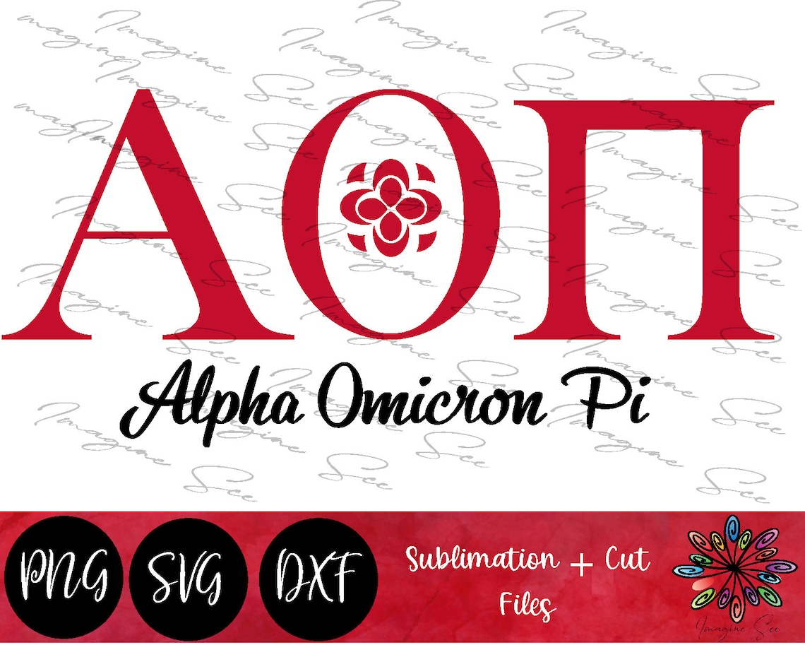 Alpha Omicron Pi svg A O Pi Rose svg Greek Letters svg PNG Etsy
