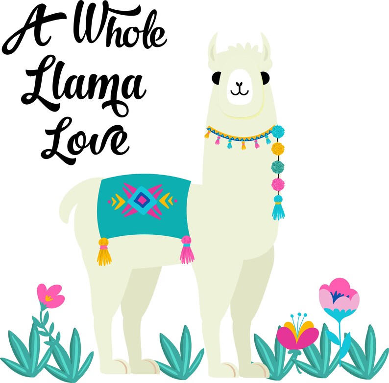 Download Llama svg love SVG flower SVG meditation svg animals svg | Etsy