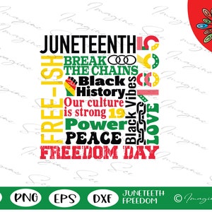 Juneteenth Svg,  Juneteenth 1865 Svg, Freeish  svg, Freedom Day Svg, Black History Svg,  Cricut  Silhouette cut files (png, eps, svg, dxf)
