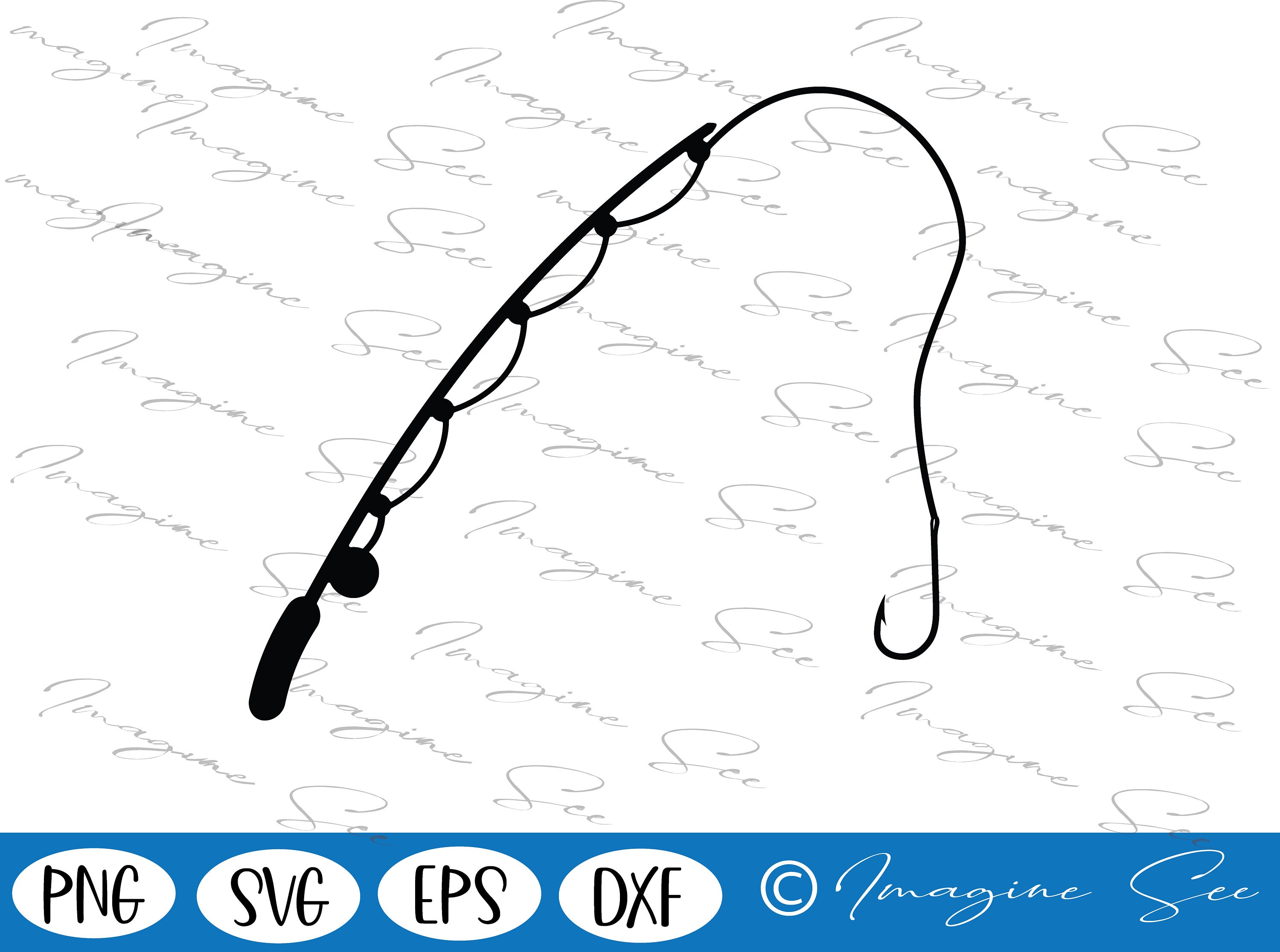Fishing Hook and Pole Svg, Fishing Rod, Fishing Svg, Deep Sea Fishing Svg,  Vacation Svg, Download Cricut Silhouette svg, Eps, Dxf, Png -  Canada