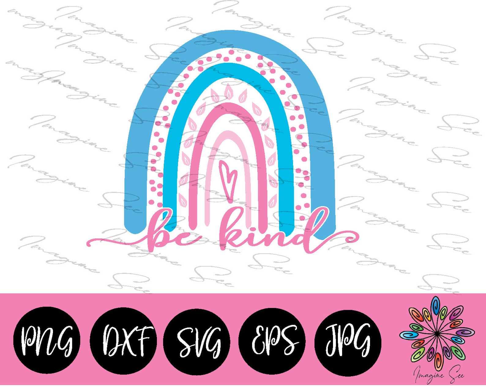 Rainbow Svg Be Kind Rainbow Svg Rainbow Decals Svg Pastel Etsy