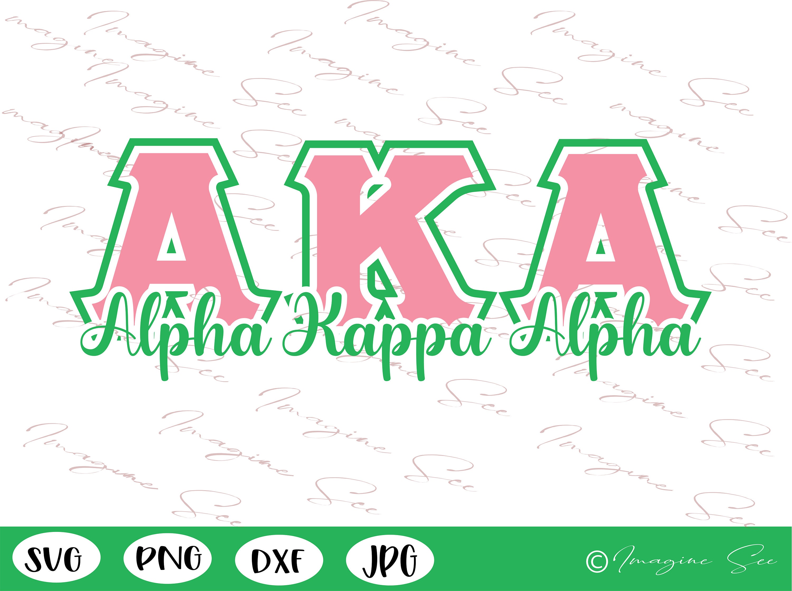 Alpha Kappa Alpha Sorority Svg, Stacked Greek Letters PNG, AKA Svg ...