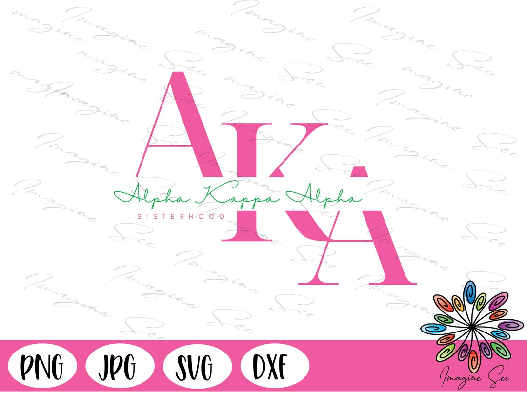 AKA Svg, Alpha Kappa Alpha Sorority Svg, Large Greek Letters PNG, Greek ...