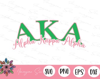 AKA svg, Alpha Kappa Alpha Sorority svg, Greek Letters PNG, Greek Svg,  Digital Download for Cricut + Silhouette (svg, dxf, png, jpg)