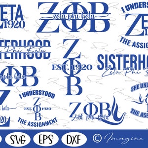 ZPB svg, Zeta Phi Beta Sorority svg, Greek Letters PNG, Greek Svg,  Digital Download for Cricut + Silhouette (svg, dxf, png, eps)