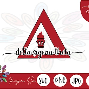 Delta Sigma Theta Sorority svg, Greek Letters PNG, Greek Svg,  Digital Download for Cricut + Silhouette (svg, dxf, png, jpg)