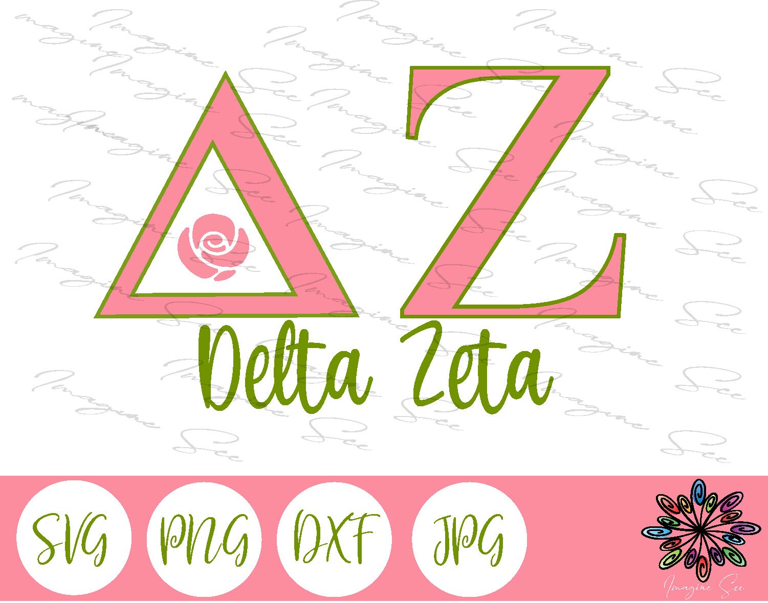 Delta Zeta Sorority svg Greek Letters PNG Greek Svg | Etsy