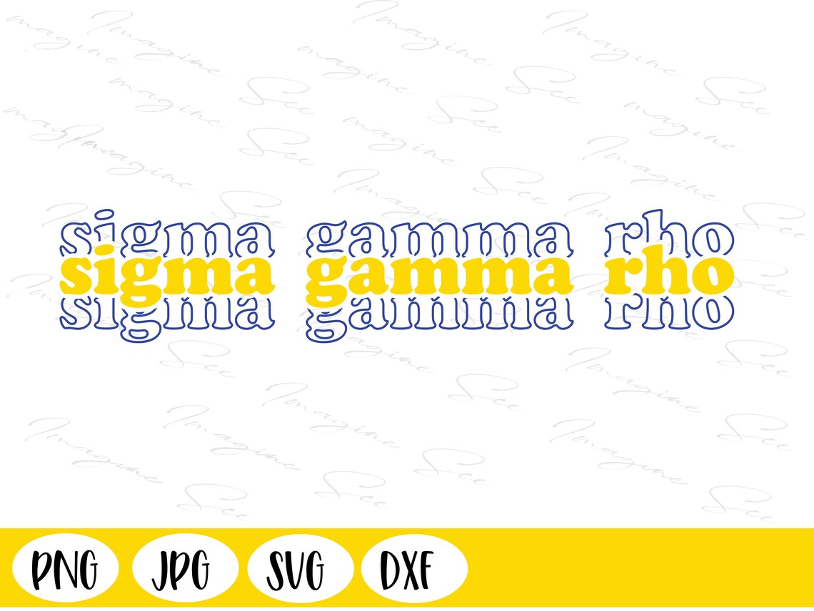 Sigma Gamma Rho Sorority SVG: Greek Letters (digital Download) - Etsy