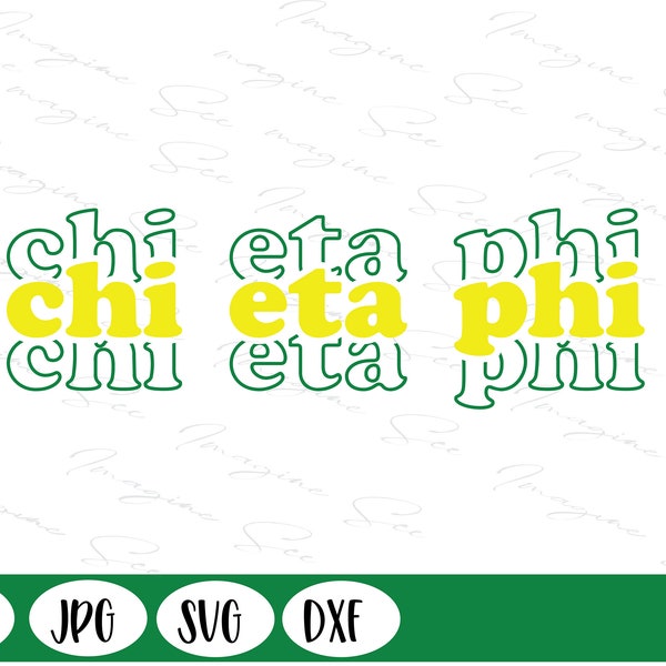 Svg CEP, sororité Chi Eta Phi, grandes lettres grecques PNG, Svg grec, téléchargement numérique Cricut + Silhouette (svg, dxf, png, jpg)