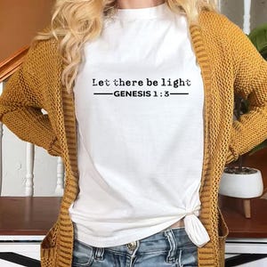 Let their be light svg, Faith svg, Christian Shirt svg, Bible Verse svg, Scripture svg, Genesis 1:3 Svg,  (dxf, svg, jpg, png)