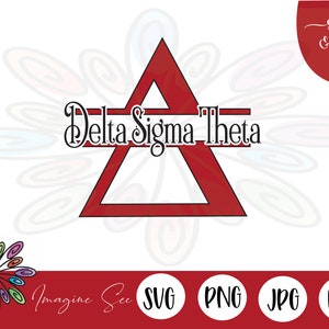 Delta Sigma Theta Sorority svg, griechische Buchstaben PNG, griechische svg, Digitaler Download für Cricut + Silhouette (svg, dxf, png, jpg)