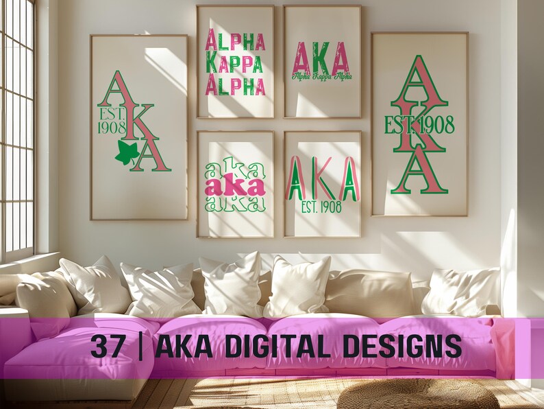 AKA SVG Bundle: Alpha Kappa Alpha Sorority Clipart (digital Download ...