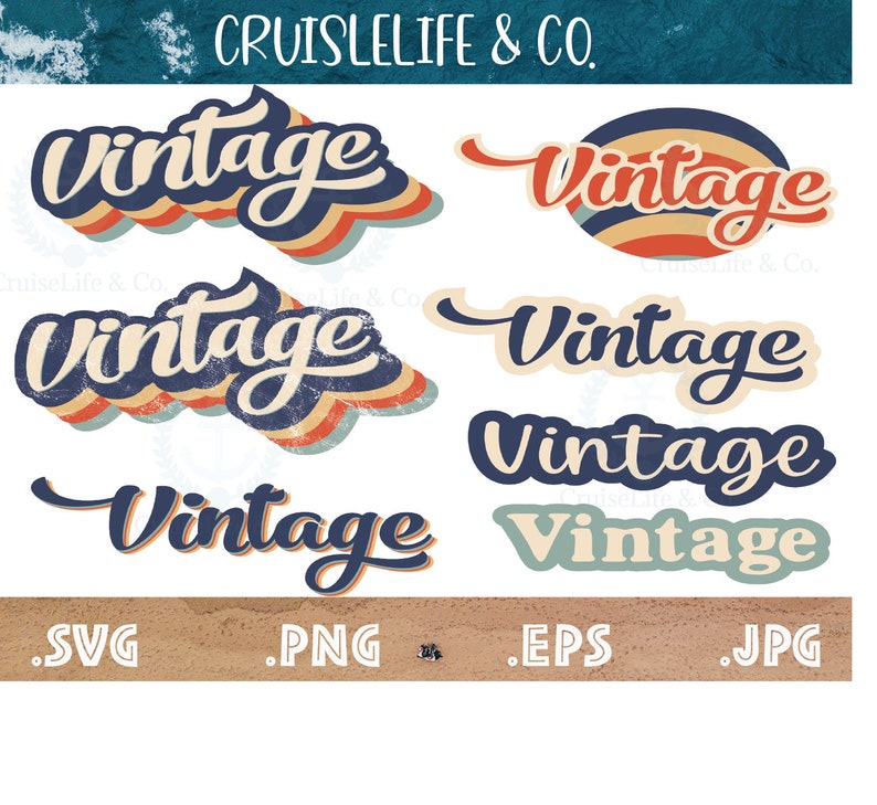 Vintage svg BUNDLE Retro svg 70's svg Hippie svg | Etsy