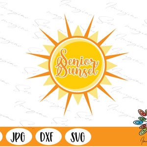 Sunset svg, Class of 2024 svg, Graduation Png, Grad 2024 svg,  Sunrise svg, Senior png, Sun png, High School png, Silhouette + Cricut Files