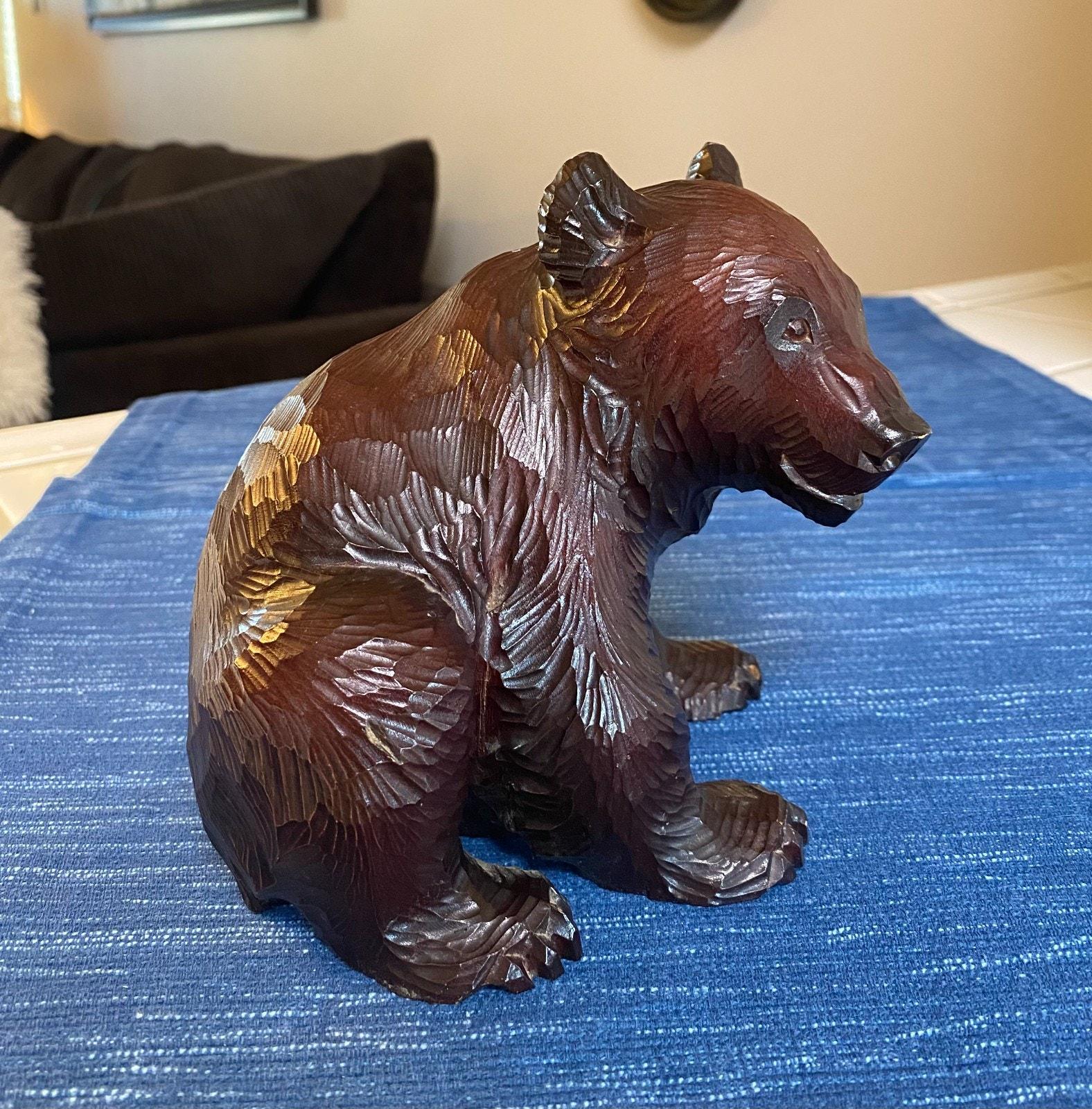 Hokkaido Bear Wood Carving - Etsy
