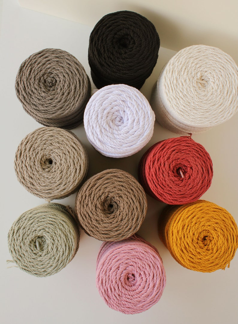 Black 3 Mm Macrame 3ply Cord Macrame Cord by Meter 3 Etsy