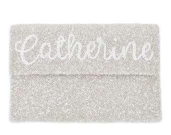 custom beaded clutch