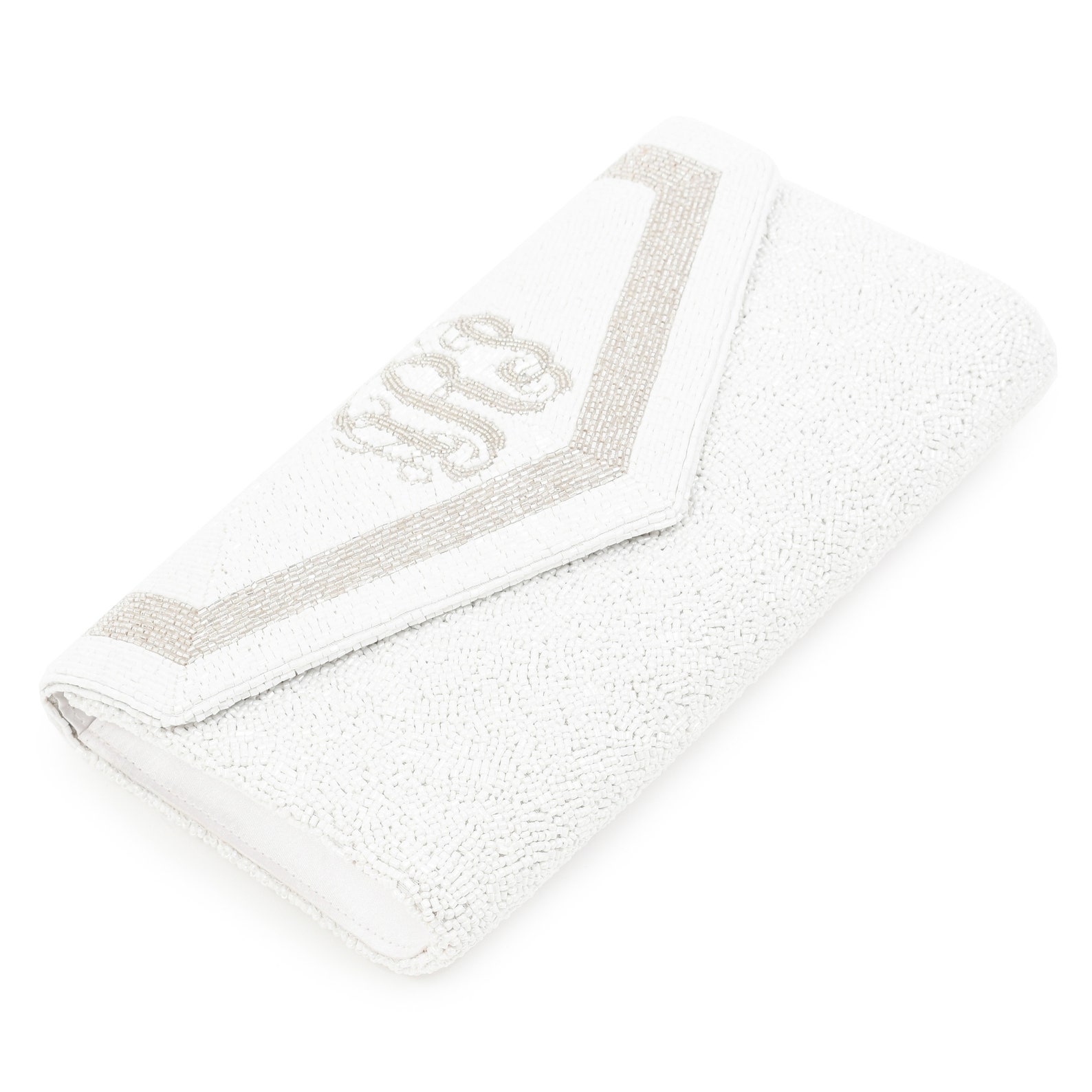 Envelope Custom Beaded Monogram Clutch - Etsy