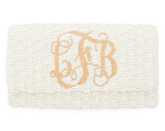 Jackie Basketweave Clutch