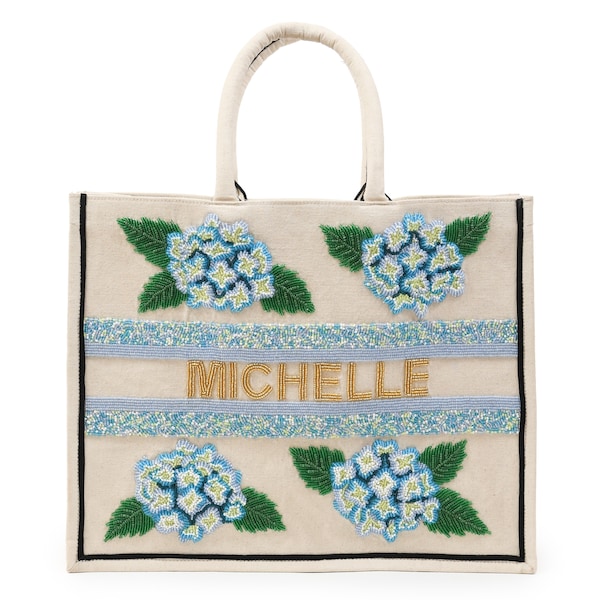 Madeleine Tote – Blue Hydrangea