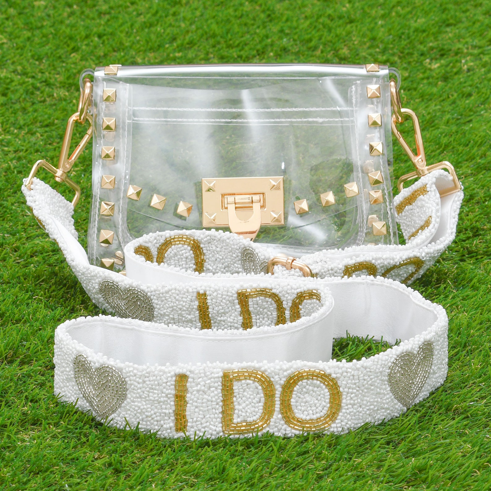 Custom Beaded I DO Purse Strap Etsy