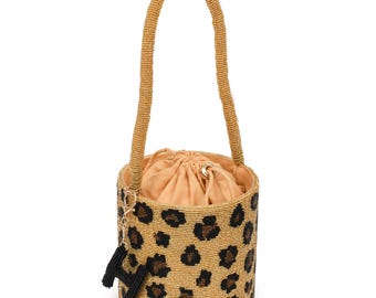 Byrdie Bucket Bag - Gold Leopard