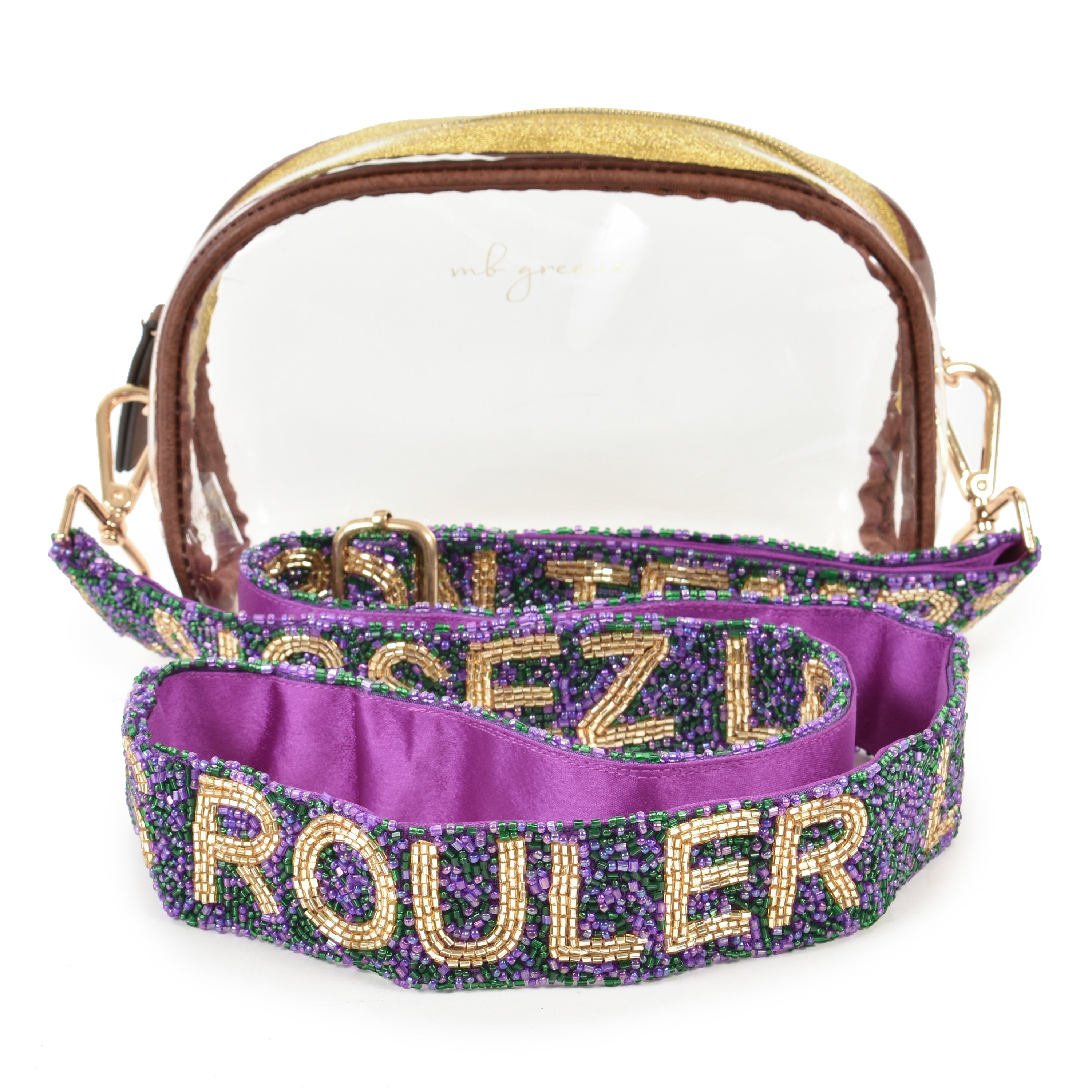 mardi gras purse strap