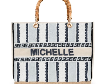 Euro Summer Madeleine Tote - Santorini Scallop