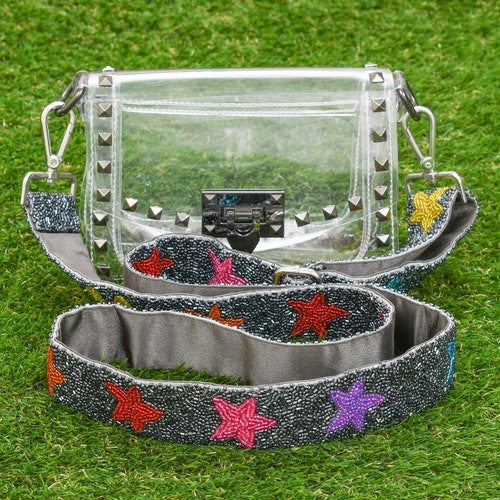 Custom Beaded Quatrefoil Purse Strap You Choose the Colors Etsy