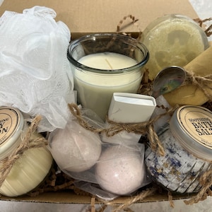 Gift Box, Spa Gift, Bath and Body Gift Set, Thank You Gift,  Gift for Friend, Gifts for Her, Comfort Gift Box, Care Package, Soap Gift Set