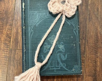 Handmade Crochet Flower Bookmark: Boho Book Lover Gift