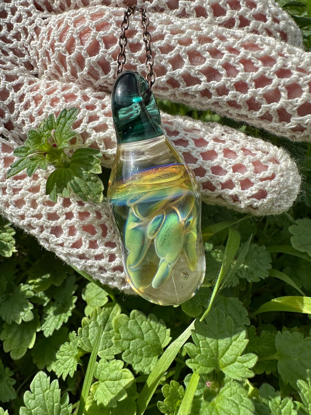 Glass Hand Blown Jellyfish Pendant Handmade Borosilicate Sea Jewelry - Etsy