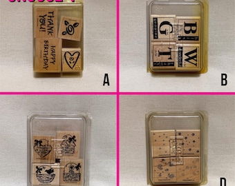 Holiday Hannah - Stampin' Up! - Wood Mounted Rubber Stamp Set - Retired ...