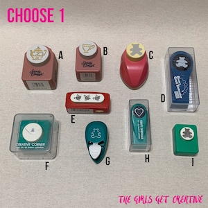 パンチとエンボスのオプション - ティーポット - ティーカップ - ハート - クマ - テディベア - エンボス加工機 - パンチ - クマのコーナーラウンダー - ティーカップボーダーパンチ