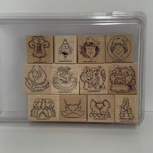 Tutto confuso - Stampin' Up! - Stampaggio in 2 fasi - Set di timbri in gomma montati su legno - Costruisci un personaggio - Mescola e abbina - Ritirato