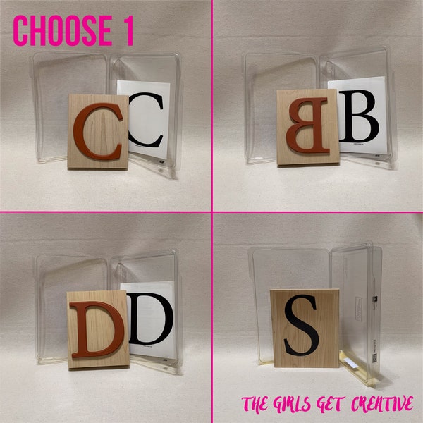 Monogram Stamp Letters - Letter C - Letter B - Letter D - Letter S - Stampin' Up! - Wood Mounted Stamp - Letter Stamps - Retired