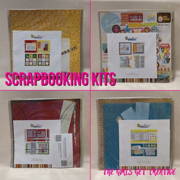 Scrapbook Kits Gruppe 6 - Neues lernen - Let's Party - Places, an denen wir waren - Live Laugh Love - Scrapbooking Kits - 12x12 Seiten - Kits