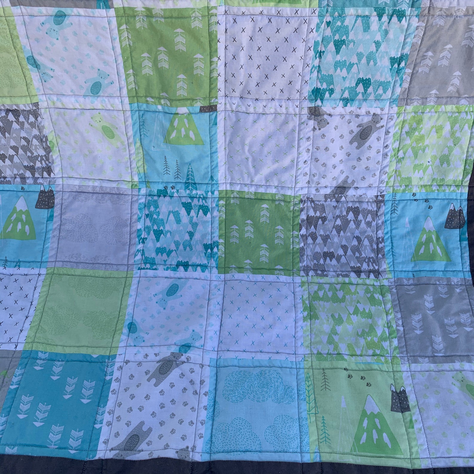 Bear Mountain Quilt Baby Quilt Baby Blanket Bears Etsy