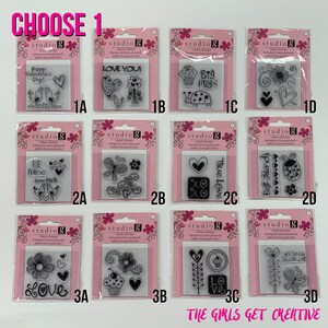 Clear Unmounted Stamps - Wedding Stamps - Friend or Love Stamps - Ladybug Cupcakes Hearts Flowers Birds Love Bug - Valentine&#39;s Stamp Sets