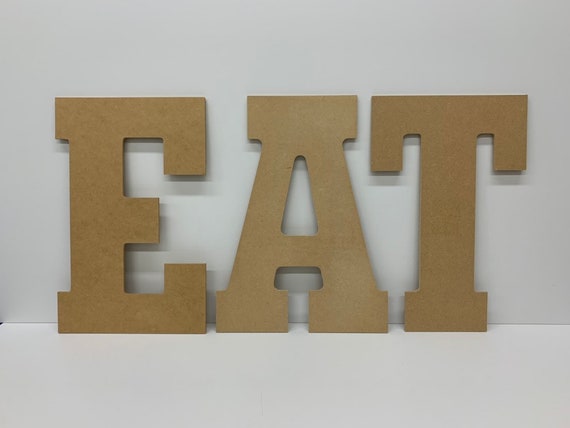 Eat Chipboard Letters Chipboard Blank Letter Decorative Etsy