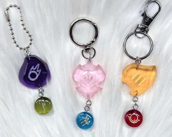 FFXIV Dual Soul Crystals, Job Stone + Guardian Deity Charm, Keepsake FF14