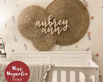 Custom Wood Name Sign, Nursery Decor, Over Crib Sign