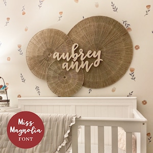 Custom wood name sign for nursery girl, boy, over crib sign, baby name sign, family name sign, custom name sign, wooden sign,instant preview