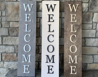 Welcome Porch Sign Front Door Sign Large Porch Sign Personalized Outdoor Sign l Home Signs Welcome Porch Sign Welcome Sign