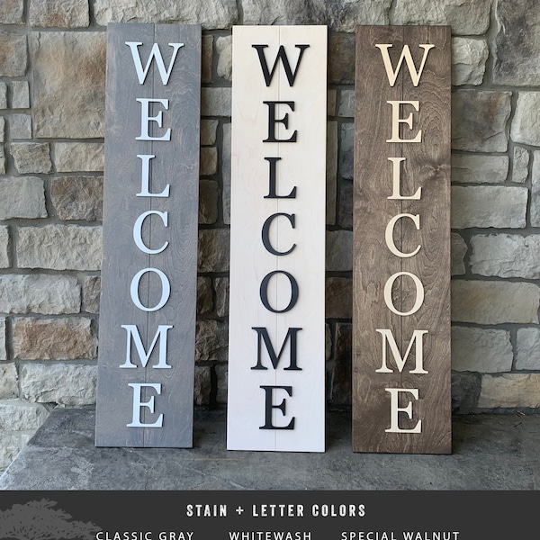 Welcome Sign Outdoor Decor, Front Door Decor for Housewarming Gift, Farmhouse Decor, New Home Gift, Rustic Outdoor Wood Decor, Patio Decor