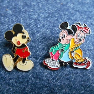 set of 2 pins Mickey and Minnie mouse / Disney / USA / 1995