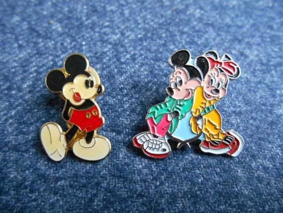 set of 2 pins Mickey and Minnie mouse / Disney / … - image 1