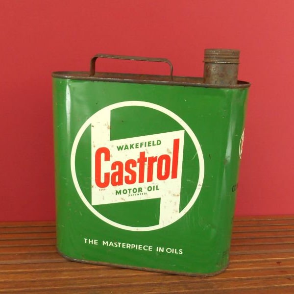 Bidon d'huile moteur Castrol / 3 litres / Angleterre / 1958 - 1968