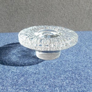 art glass candle holder / glass / Sweden / 1960s